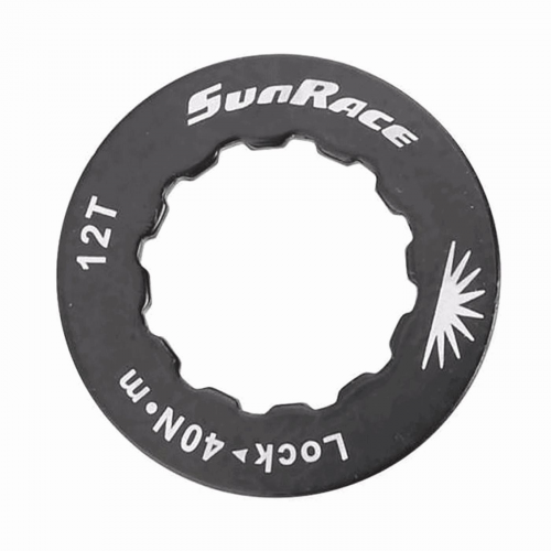 Aluminium cnc-verschlussring 12 zähne schwarz - shimano