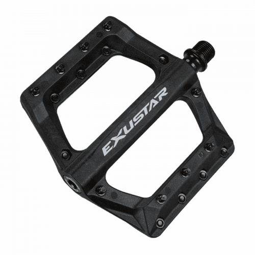 Exustar E-PB569 MTB Flat Pedal Schwarz 117x116mm Thermoplastik 396g