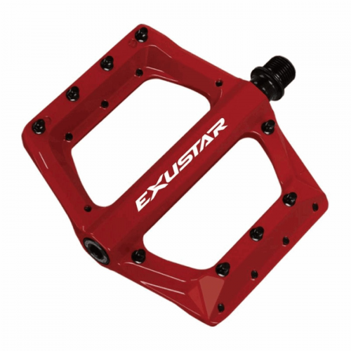 Exustar MTB Pedal E-PB571 Aluminium Red Flat 117x116mm