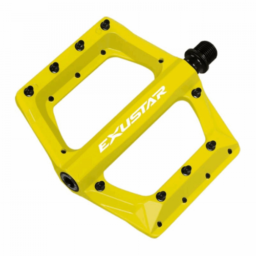 Exustar E-PB571 MTB Pedal aus Aluminium Gelb Flat 117x116mm