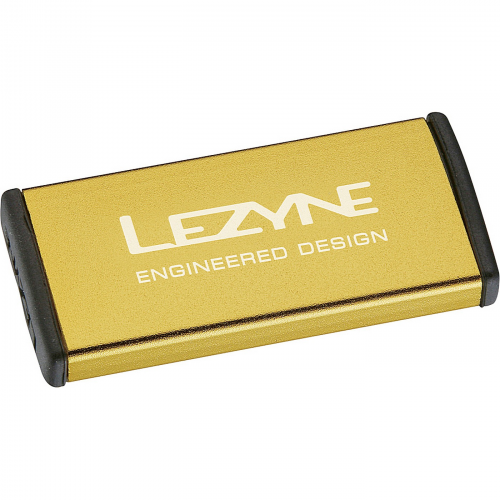 Lezyne-reparaturset aus metall alu-box 6 x flicken 1 x abrieb 1 x reifenstiefel gold