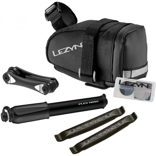 Lezyne satteltasche caddy (m) schwarz mit handpumpe sport drive hp