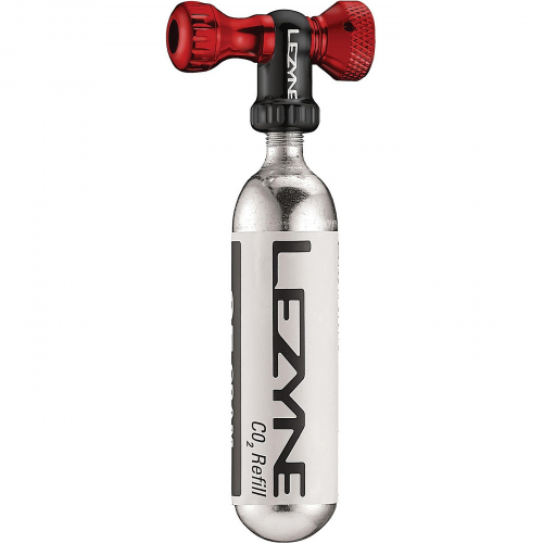 Lezyne co2-pumpensteuerungsantrieb cnc rot 16g