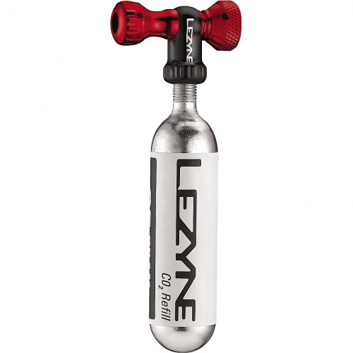 Lezyne co2-pumpensteuerungsantrieb cnc rot 25g