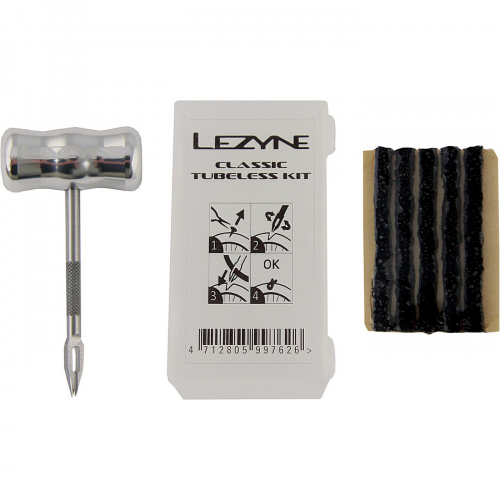 Lezyne classic tubeless kit in kunststoffbox silber