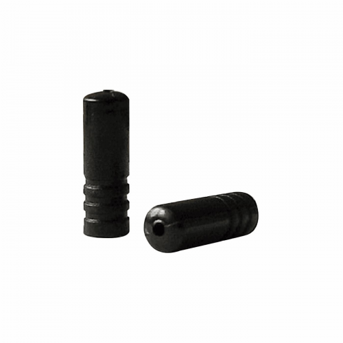 Schwarze Nylon-Endkappen 4mm x 18mm - 100 Stück Packung