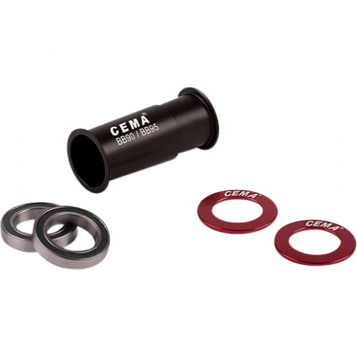 Bb90-bb95 für sram gxp w: 90 5/95 x id: 37 mm keramik – schwarz/rot