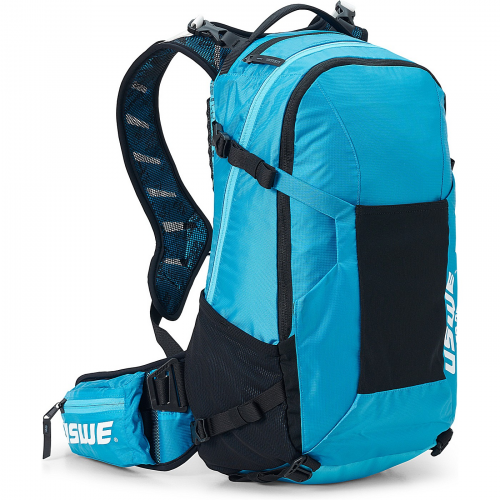 USWE Shred 16 Liter Rucksack Blau für Bike-Abenteuer mit No Dancing Monkey 2.0