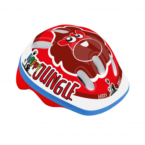 Helm baby happy jungle artù rot - größe xs (44/48cm)