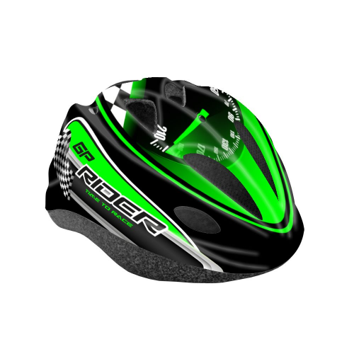 Gp-rider grüner junior-helm – einheitsgröße (52/56 cm)