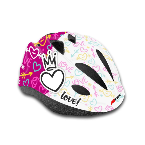 Junior-helm love fuchsia – einheitsgröße (52/56 cm)