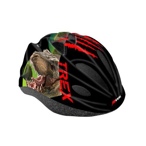 Roter t-rex junior-helm – einheitsgröße (52/56 cm)