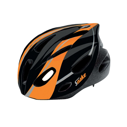 Snake ii helm schwarz/orange – einheitsgröße (53/56 cm)