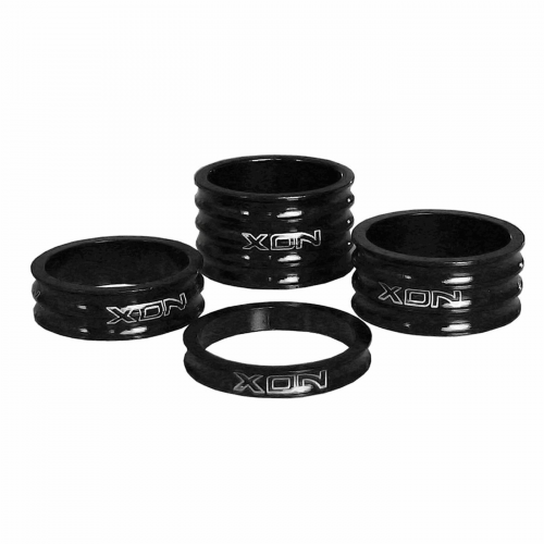 Kit abstandshalter 5/10/15/20 mm für 28,6 mm lenker aus schwarzem aluminium – 4 stück