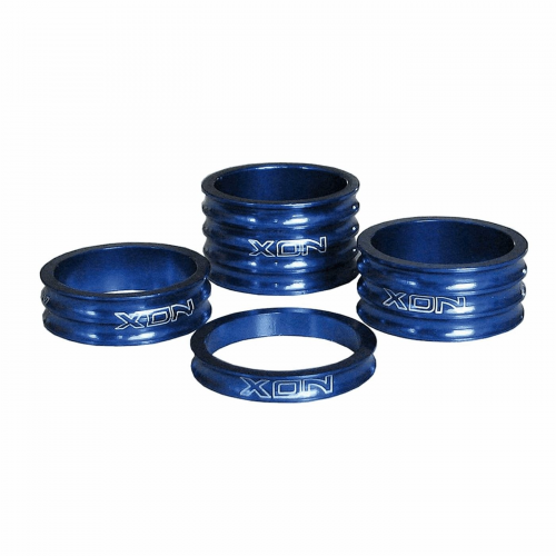 Kit abstandshalter 5/10/15/20 mm für 28,6 mm lenker aus blauem aluminium – 4 stück