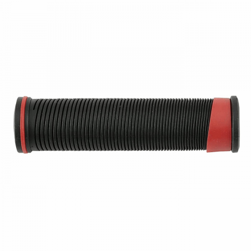 Mtb-griffe grip 128 mm aus weichem gummi, schwarz/rot