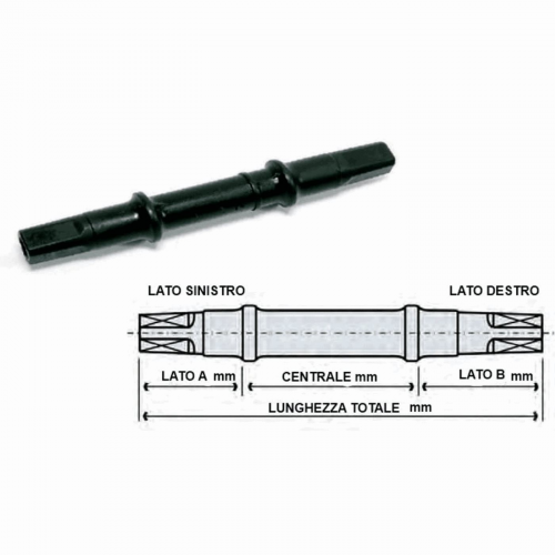 Quadratischer Bolzen aus schwarzem Stahl 119mm für MVTEK Fahrrad - Langlebig