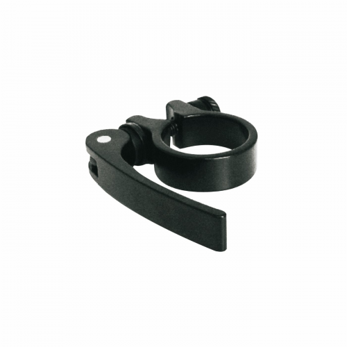 Schwarze aluminium-sattelstützenklemme 28,6 mm (oem)