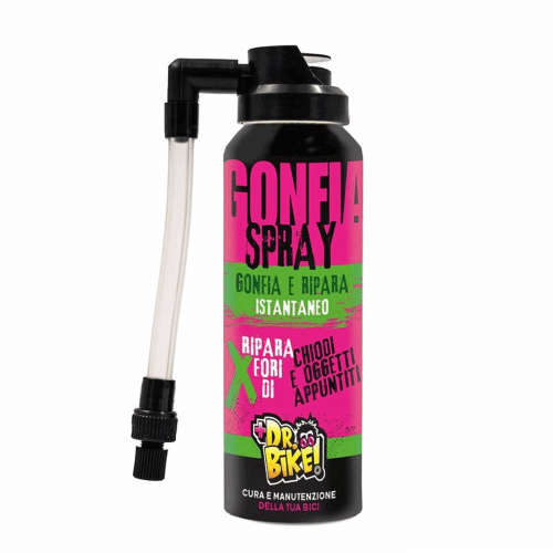 Dr.bike Spray zum Aufpumpen und Reparieren 125ml für Ventile Regina, Presta, Schrader