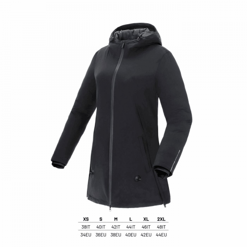 Damen Thermojacke 3/4 Schwarz XS Wasserdicht für Fahrrad, Vielseitiges Design