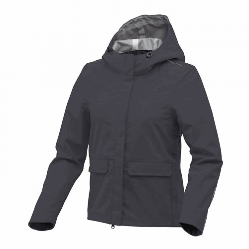 Dunkelblaue Urban Cycling Jacke für Damen mit Kapuze - Größe XS, A-Shape Design