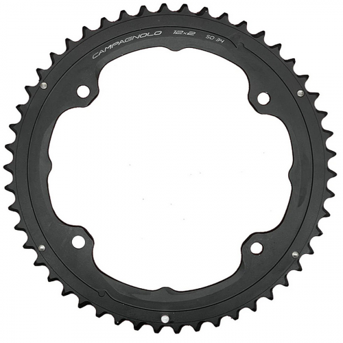 Super record / record bcd 145mm asymmetrisches 4-Loch Ritzel 2x 12v - 52 Zähne schwarz