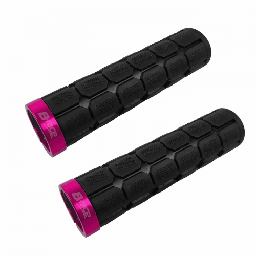 Schwarz / fuchsia gummi griffe aluminium halsband