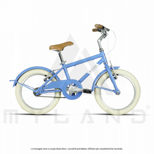 16' Kinderfahrrad City Blau aus Stahl mit V-Brake Bremsen