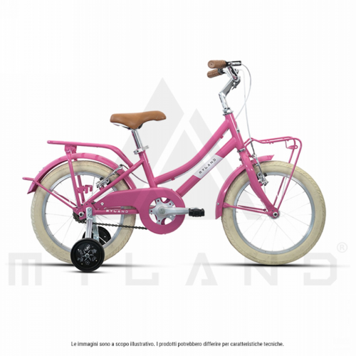 16' Kinderfahrrad City Rosa aus Hi-Ten Stahl mit V-Brake