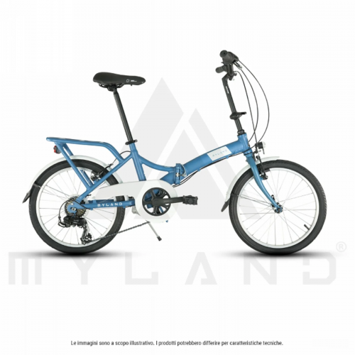 Faltfahrrad 20' City Blau mit Aluminiumrahmen und Shimano 6-Gang-Schaltung