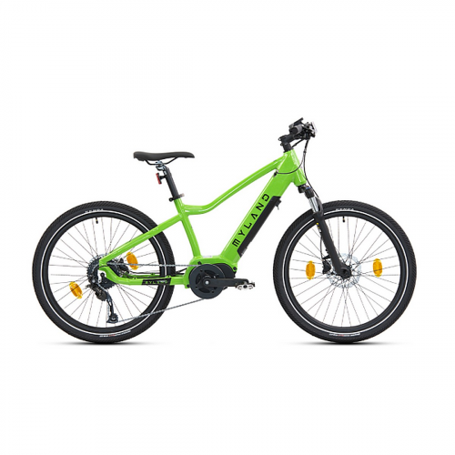 E-Bike für Kinder Monviso Jr 24 E-Kid Grün mit Shimano 8V und hydraulischen Bremsen