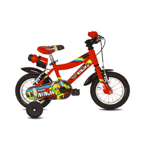 Kinderfahrrad Super Ninja 12 Kid M Rot mit Stahlrahmen und V-Brake