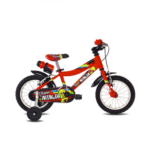 Kinderfahrrad Super Ninja 14' Rot mit Stahlrahmen und V-Brake