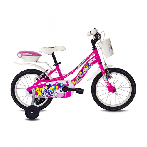 Kinderfahrrad Love 16 Kid Fuchsia mit 16 Zoll Rädern und Hi-ten Stahlrahmen