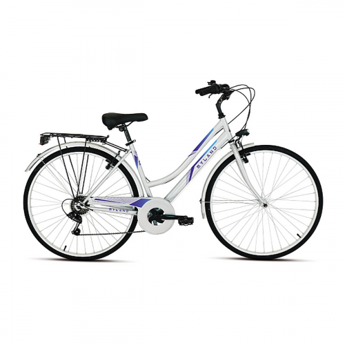 Damen City Fahrrad 28' Grau-Blau mit Shimano 7-Gang, Größe S - MYLAND