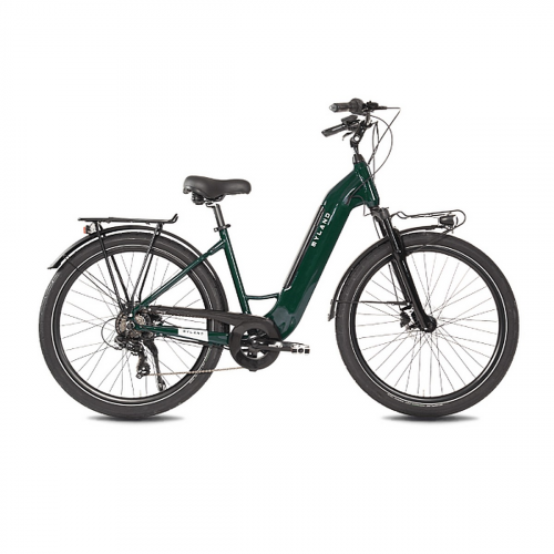 E-Bike Unisex Handy 26' Grün XS - MYLAND E-City Bike mit Shimano 7-Gang und hydraulischen Scheibenbremsen