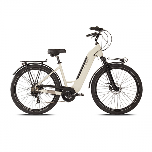 E-Bike Unisex MYLAND Handy 26 E-City Grau XS, 7-Gang Shimano, Integrierter Akku