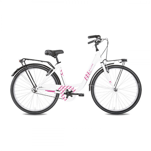 Fahrrad Vicolo 24.1 Weiß-Fuchsia 24' 1V mit Stahlrahmen und V-Brake