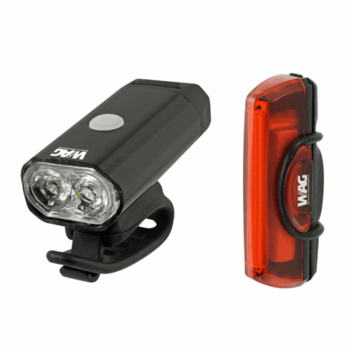 Front- und rücklicht-kit adventure 400 lumen - hinten 16 cob led usb