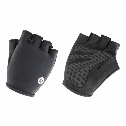 Gel sport halbfingerhandschuhe aus lycra 190 g, schwarz, größe xs