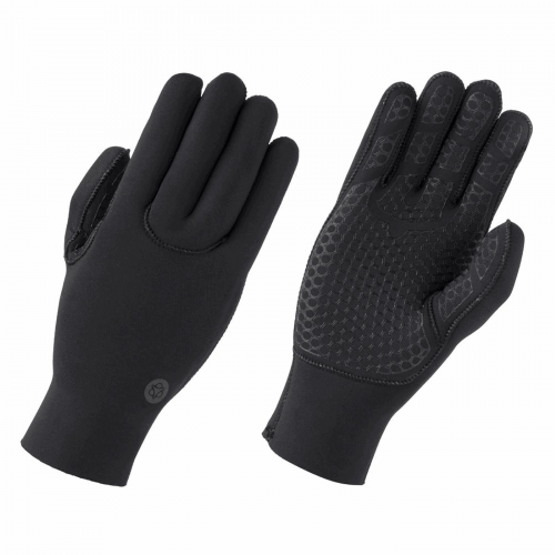 Neopren-handschuhe aus 2 mm dickem neopren in schwarz, größe s