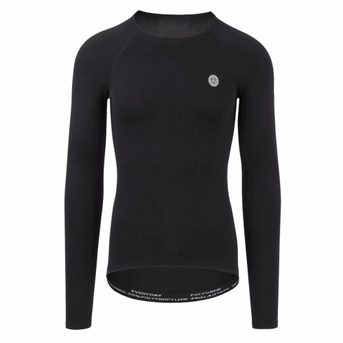 Everyday base unisex-unterwäsche, schwarz – lange ärmel, größe 2xl