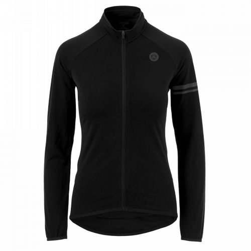 Thermo sport damen-trikot schwarz – langarm, größe s