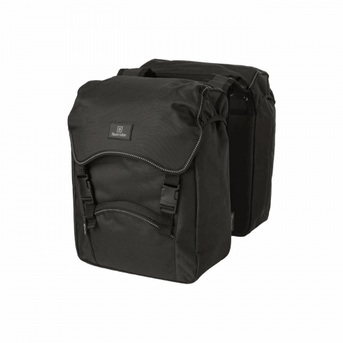 Satteltasche unibag 14x35x28cm doppeltasche schwarz (2x) 28lt