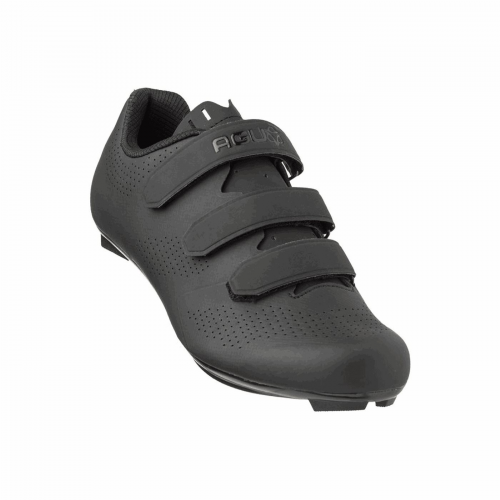 Road r410 unisex-schuhe, schwarz – nylonsohle und klettverschluss, größe 39