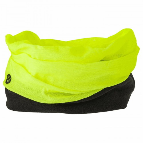 Halswärmer aus primaloft: fluogelbe stretch-mikrofaser