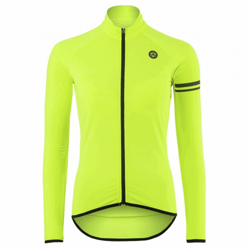 Thermo sport damen-trikot in fluo-gelb – lange ärmel, größe xs