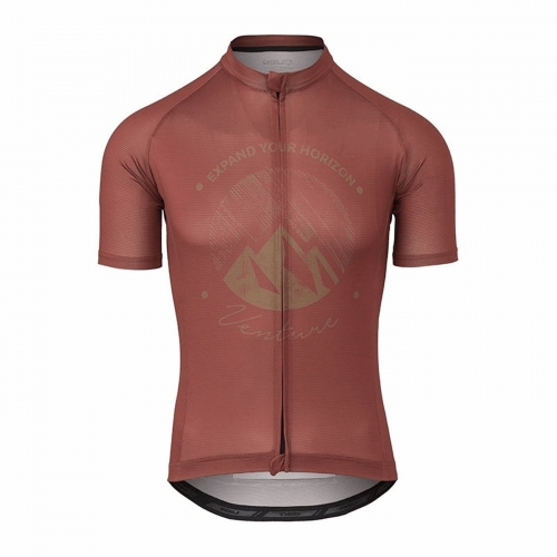 Gravel jersey venture man cinnabar – kurzarm größe s