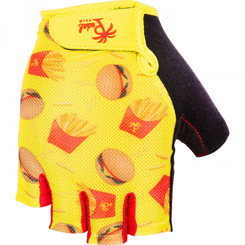 Pedal palms short finger glove burgers größe xs gelb-schwarz