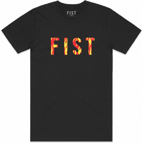 Faust t-shirt flaming hawt s rot-schwarz